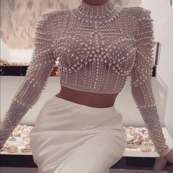 Tops - Diane Pearl Crop Top - Medium